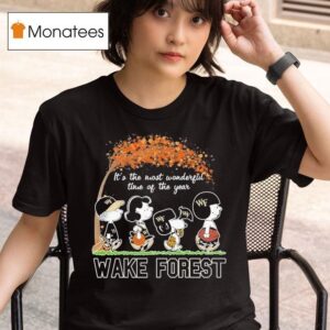 Snoopy The Peanuts Wake Forest Demon Deacons It S The Most Wonderful Time Of The Year T Shirt