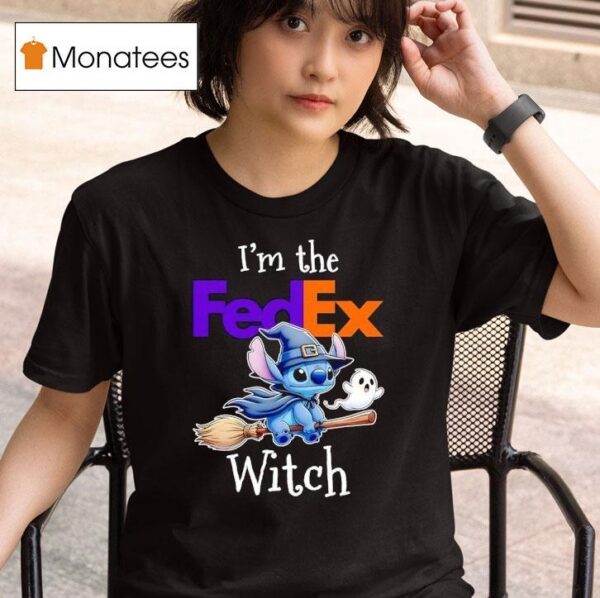 Stitch Ghost I M The Fedex Witch Halloween T Shirt