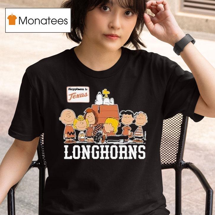  Texas Longhorn X The Peanuts The Gang Happiness Is Texas T Shirt