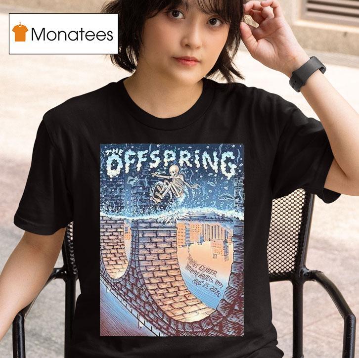  The Offspring Concert At Target Center In Minneapolis Mn On August   Skeleton Surf T Shirt