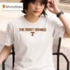 The Right Orange Tennessee Volunrs Logo T Shirt