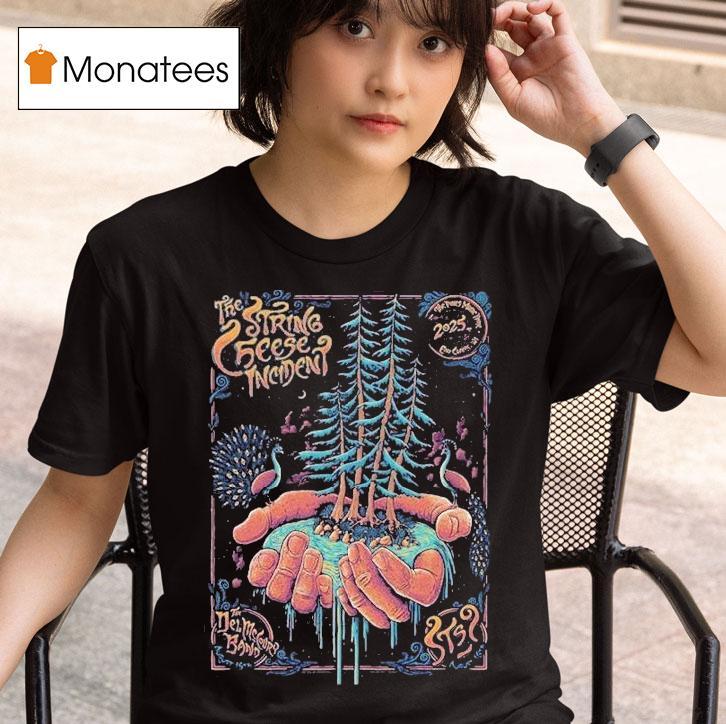  The String Cheese Incident At The Pines Music Park In Eau Claire Wi On August   Forest Hands Peacock T Shirt