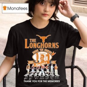 The Texas Longhorns Th Anniversary Season Hook Em Horns Thank You For The Memories Abbey Road Signatures T Shirt