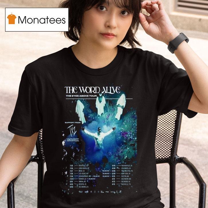  The Word Alive The Eyes Above Fall Tour  Dates T Shirt