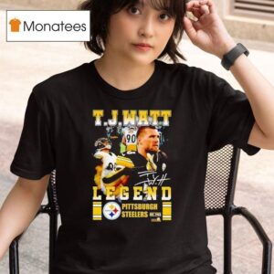 Tj Watt Legend Pittsburgh Slers Football Signature T Shirt