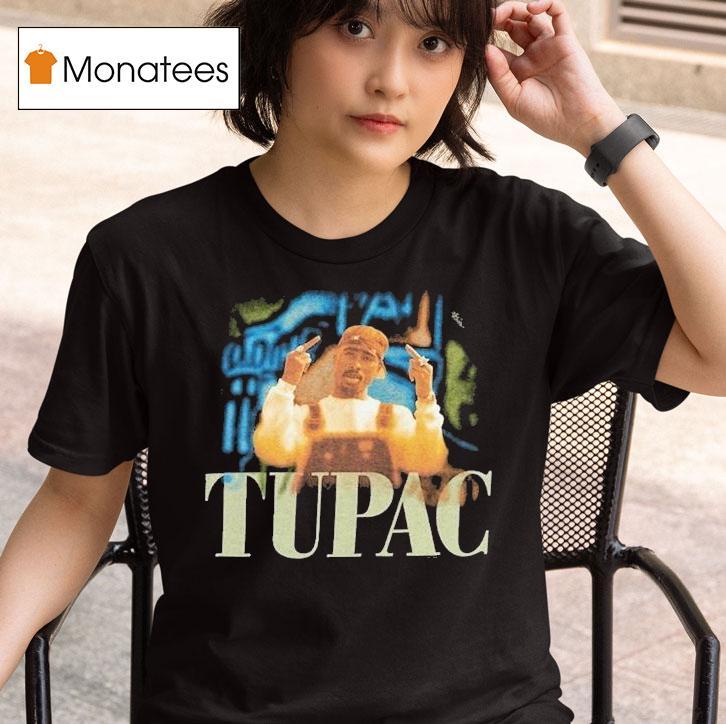  Tupac Shakur Middle Fingers T Shirt