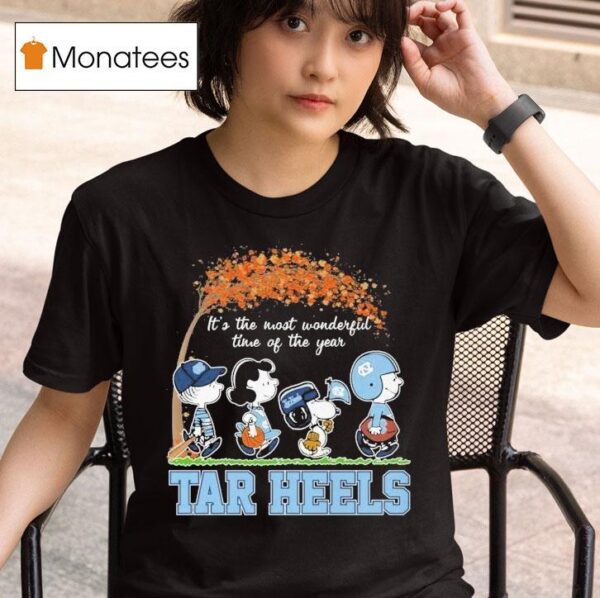 Unc North Carolina Tar Heels Snoopy The Peanuts It S The Most Wonderful Time Of The Year T Shirt