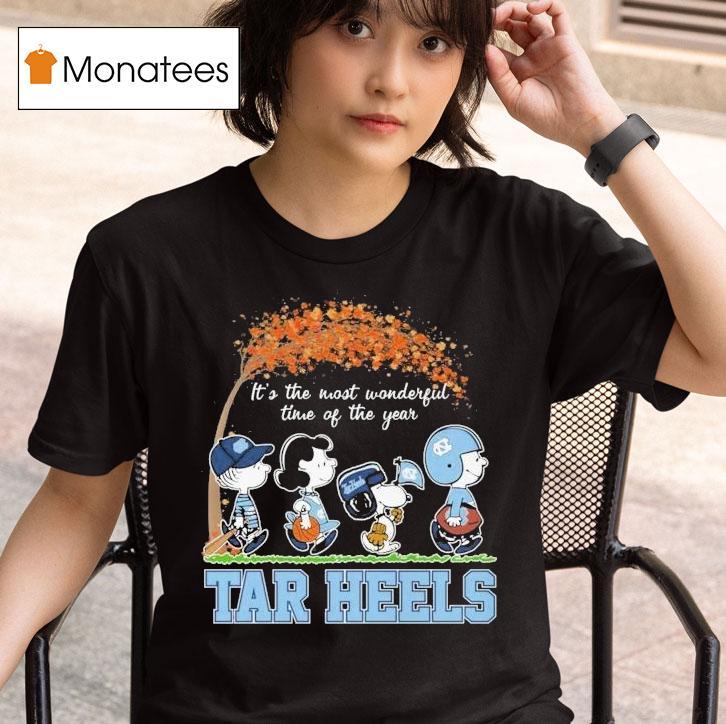  Unc North Carolina Tar Heels Snoopy The Peanuts It S The Most Wonderful Time Of The Year T Shirt