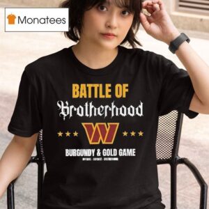 Washington Commanders Battle Of Brotherhood Burgundy Gold Game T Shirt