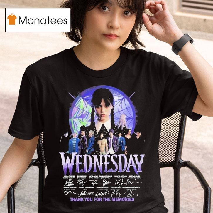  Wednesday Thank You For The Memories Signatures T Shirt