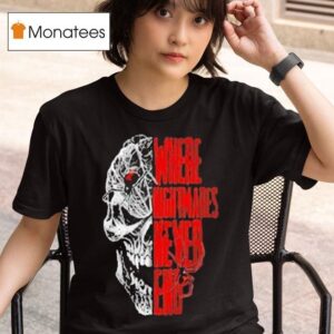 Where Nightmares Never End Knott S Scary Farm Spider Skull T Shirt