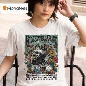 Widespread Panic Tour Dates In Boston Massachusetts On August Colorful Astronaut And Butterfly T Shirt
