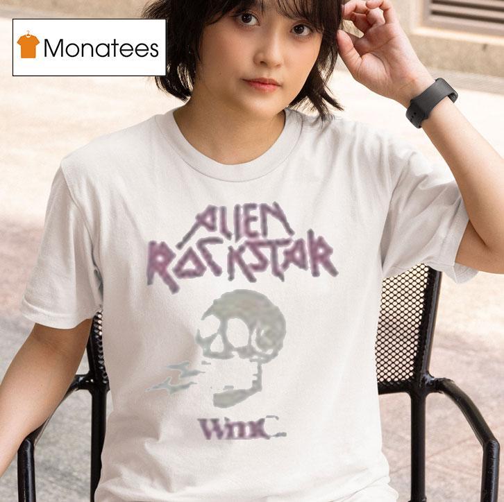 Wmc X Jooyeon Alien Rockstar Skull T Shirt
