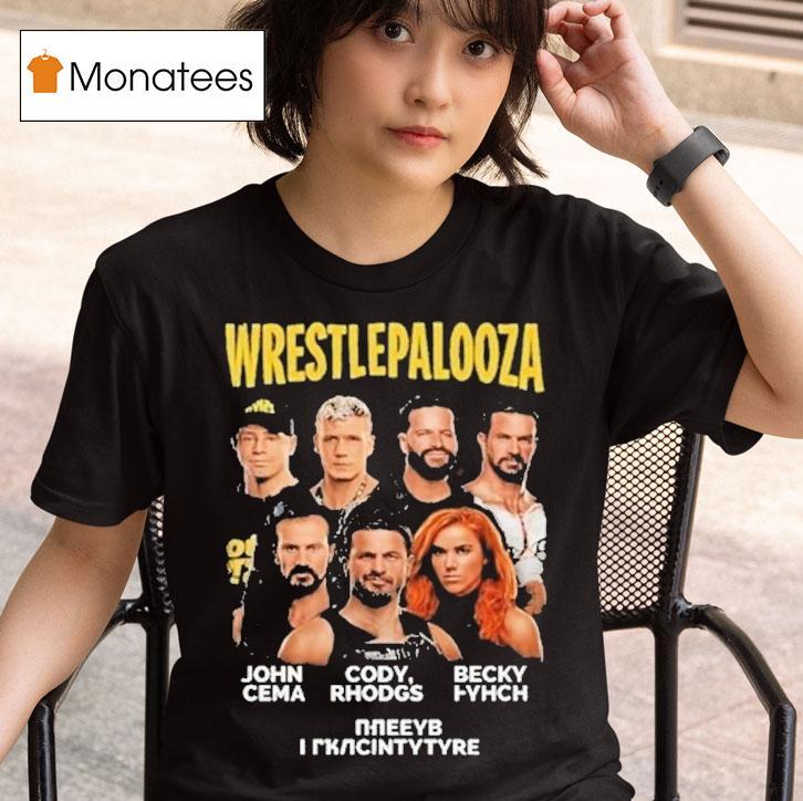  Wwe Wrestlepalooza  John Cena Cody Rhodgs And Becky Lynch Final Indianapolis T Shirt