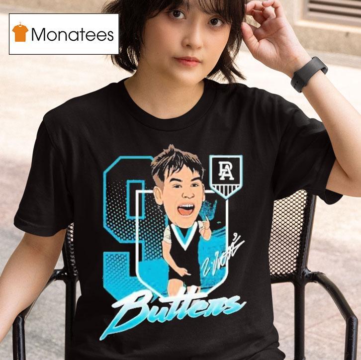  Zak Butters Port Adelaide Fc Signature T Shirt