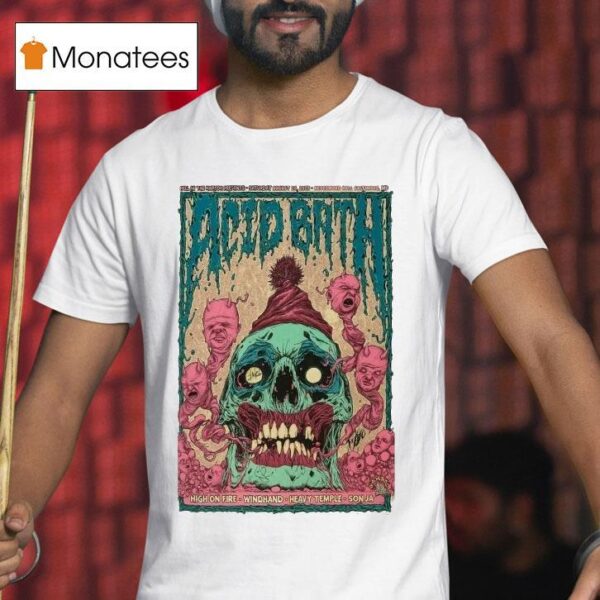 Acid Bath August Nevermore Hall Baltimore Md Skull T Shirt