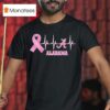 Alabama Heartbeat Pink Ribbon Breast Cancer T Shirt