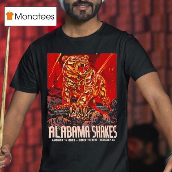 Alabama Shakes Greek Theater Berkeley Ca Aug Bear T Shirt
