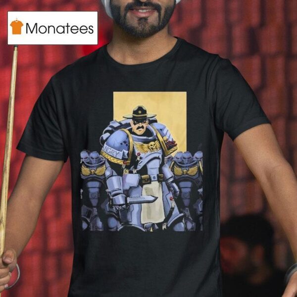 Angry Cops Drill Marine T Shirt