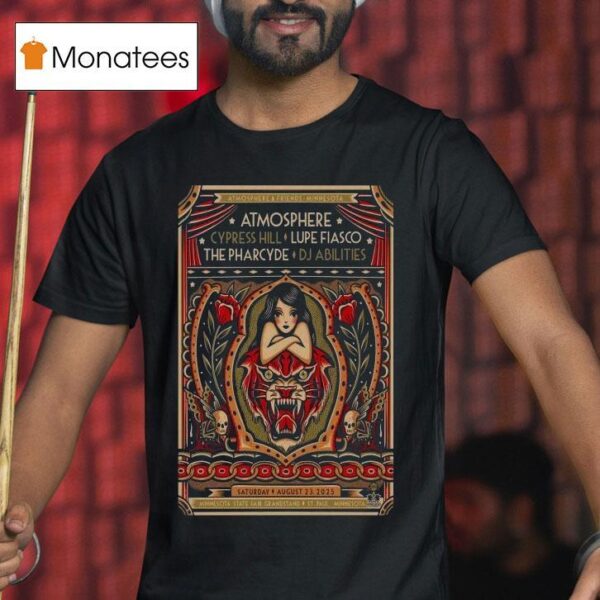 Atmosphere Cypress Hill Lupe Fiasco The Pharcyde Dj Abilities St Paul Minnesota Aug T Shirt