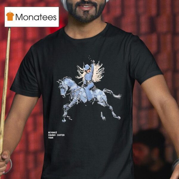 Beyonce Cowboy Carter Tour Denim Horse T Shirt