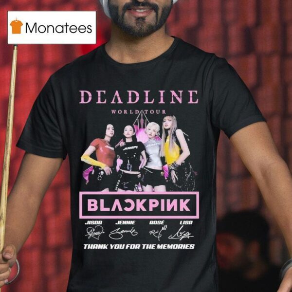 Blackpink Deadline World Tour Thank You For The Memories Signatures T Shirt