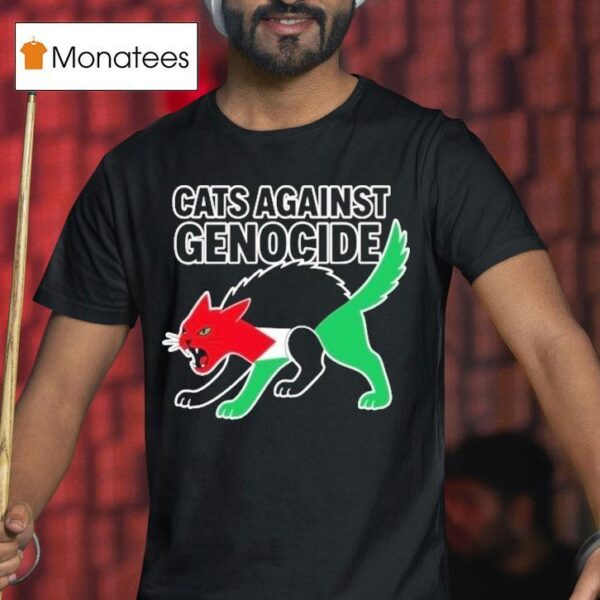 Cats Against Genocide Palestine T Shirt