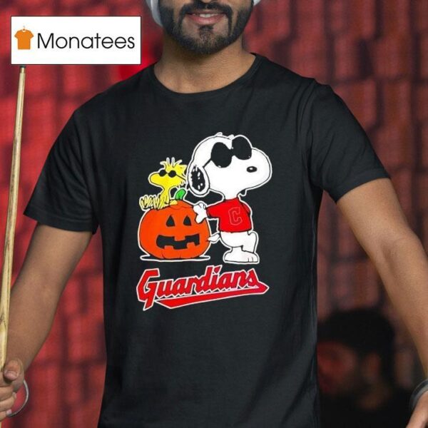 Cleveland Guardians Snoopy Woodstock Pumpkin Halloween T Shirt