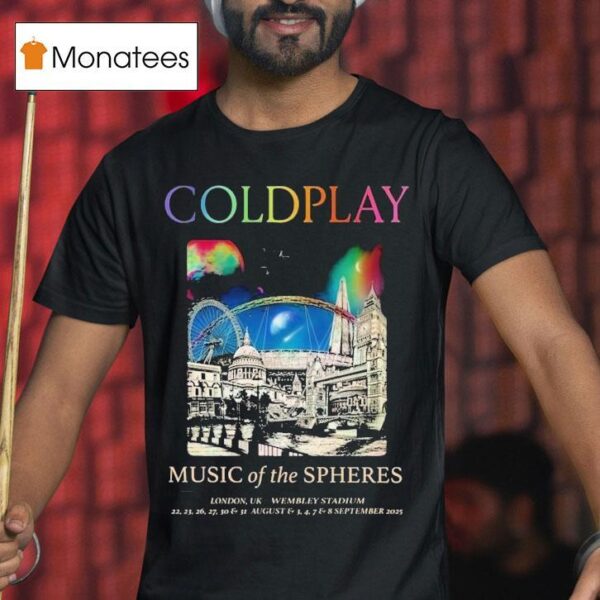 Coldplay Music Of The Sphere London Uk Aug And Sept Tour T Shirt