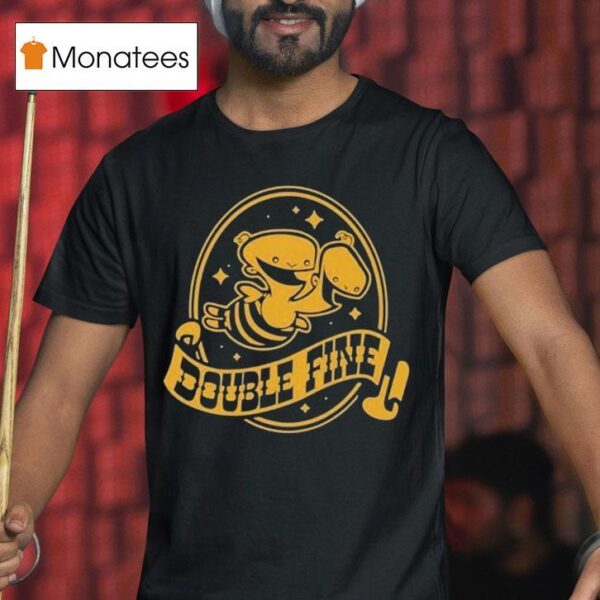Double Fine Golden Two Headed Baby T Shirt
