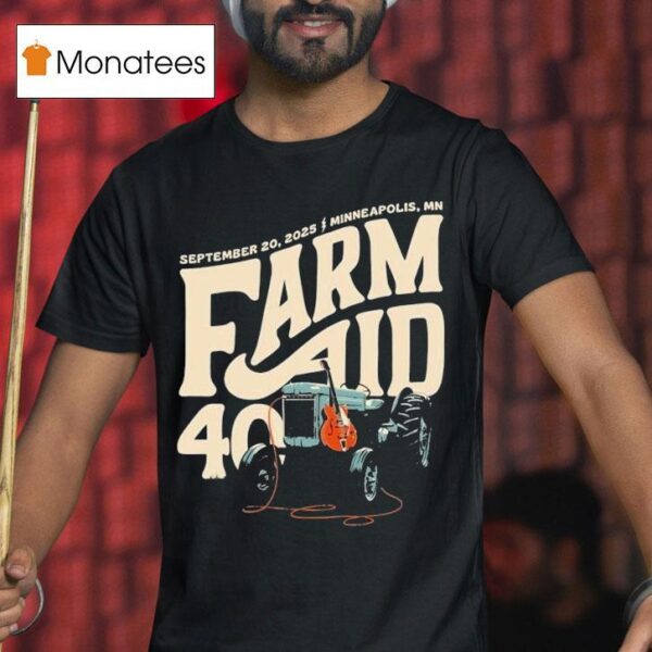 Farm Aid Sep Minneapolis Event Guitar T Shirt