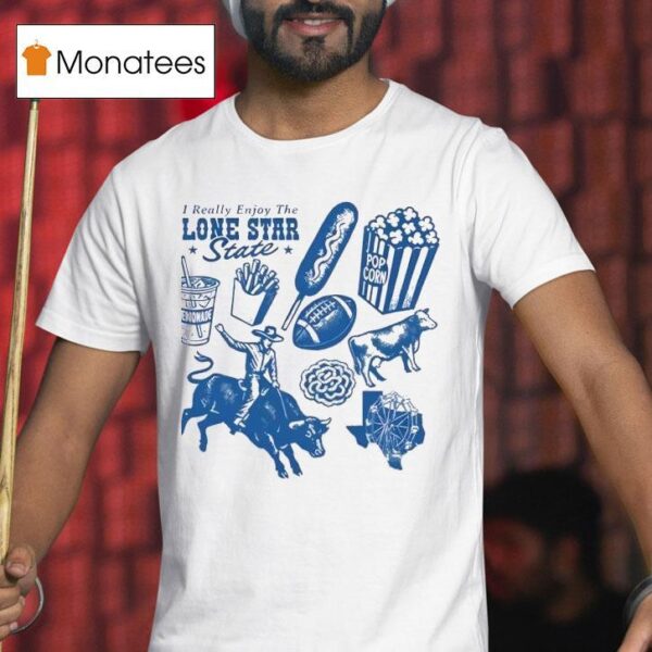 I Really Enjoy The Texas Ash Lone Star State Icons T Shirt