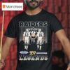 Ken Stabler And Jim Plunkett Las Vegas Raiders Legends Skyline Signatures T Shirt
