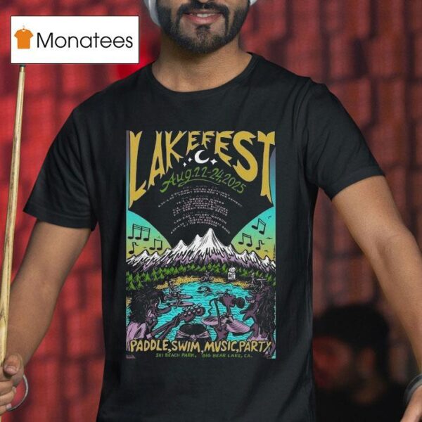 Lakefest Aug Ski Beach Park In Big Bear Lake Ca T Shirt