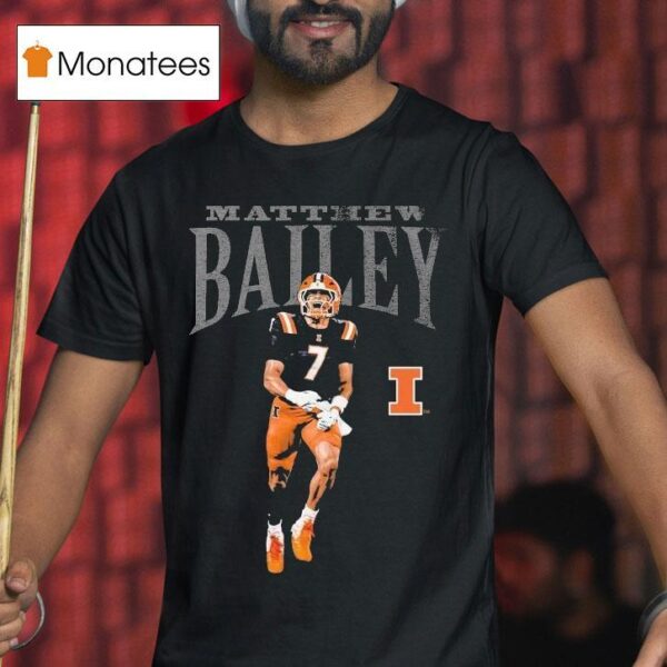 Matthew Bailey Illinois Fighting Illini Cartoon T Shirt
