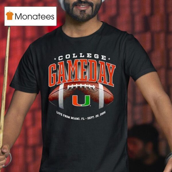 Miami Hurricanes Football College Gameday T Shirt