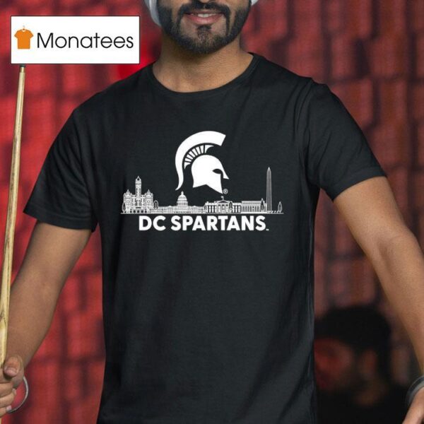 Michigan State Dc Spartans City Skyline T Shirt