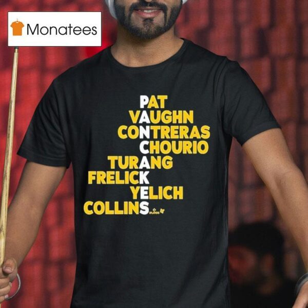 Milwaukee Brewers Pancakes Pat Vaughn Contreras Chourio Turang Frelick Yelich Collins Names T Shirt
