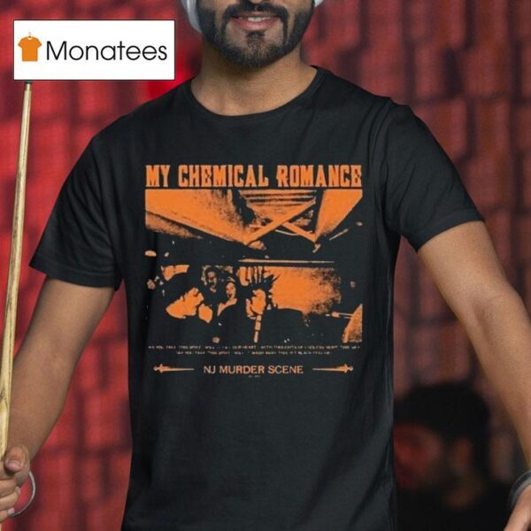 My Chemical Romance Nj Murder Scene Bullets Themed T Shirt