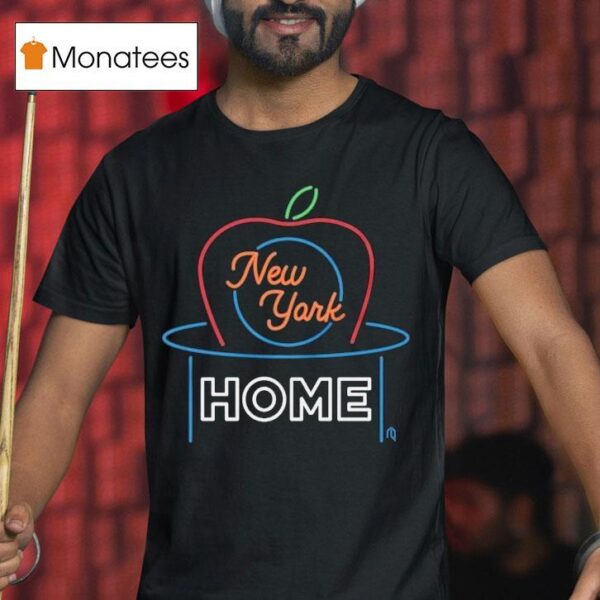 New York Mets Home Apple Neon T Shirt