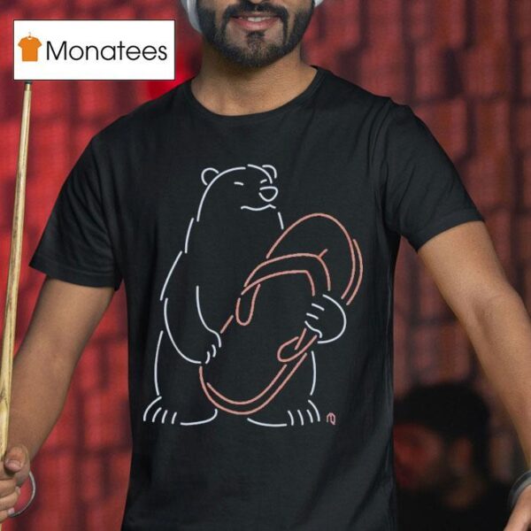 New York Mets Polar Bear Chancla Neon T Shirt