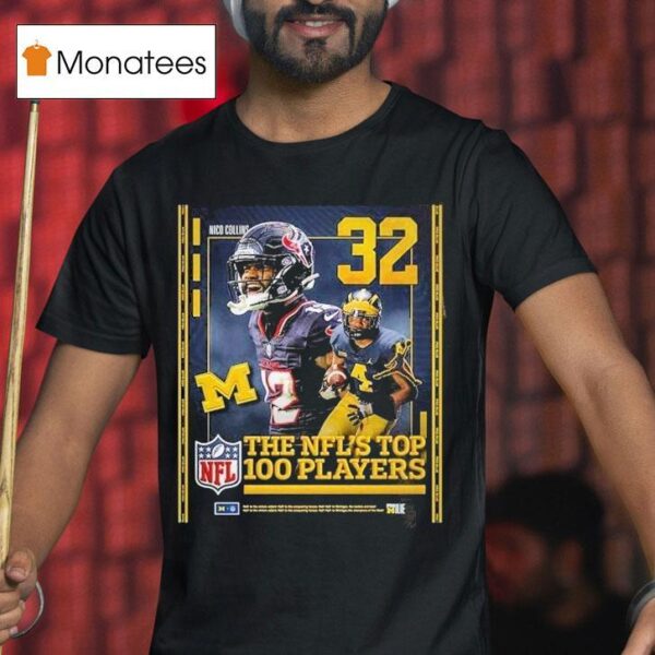 Nico Collins Sports At In On Nfl Top Highlight Nfl American Football Michigan Wolverines T Shirt