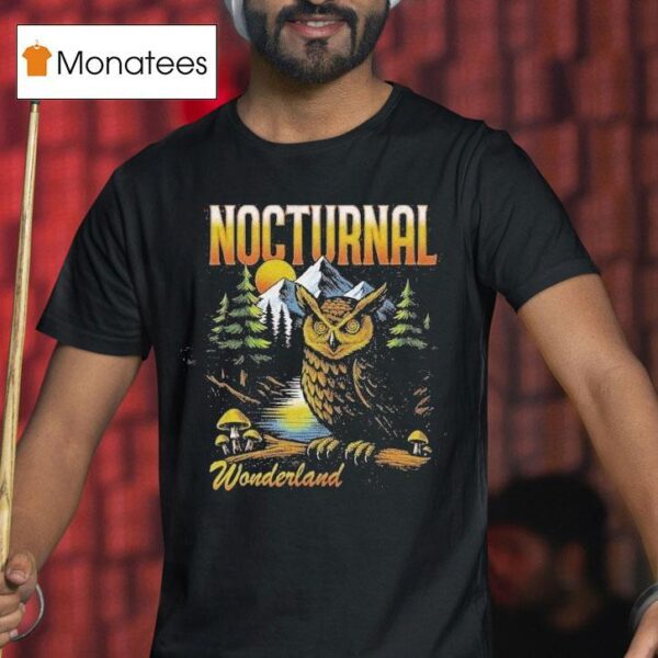 Nocturnal Wonderland Watcher Owl T Shirt