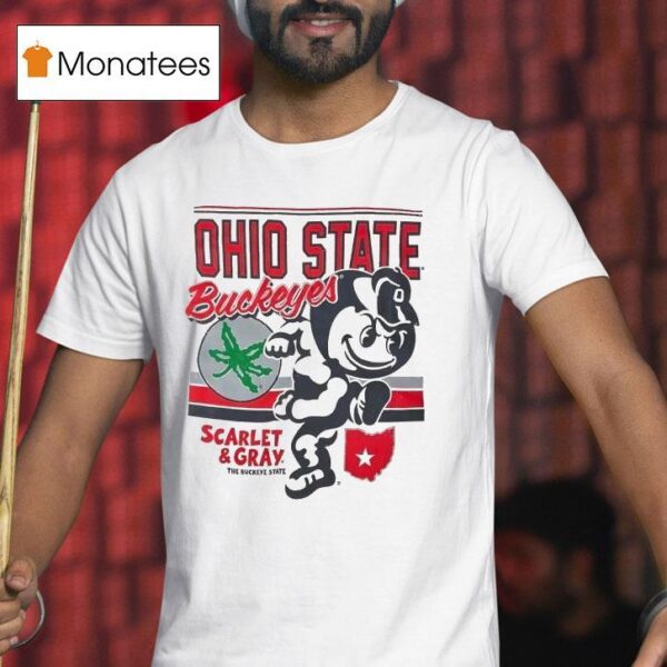Ohio State Buckeyes Scarlet And Gray The Buckeye State T Shirt