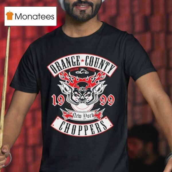 Orange County Choppers Pipes And Flames New York T Shirt