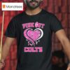 Pink Out Indianapolis Colts Football Heart Awareness T Shirt