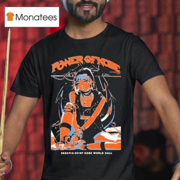 Power Of Kobe Event Dates With Anime Manga Character Style Punk Rock T Shirt