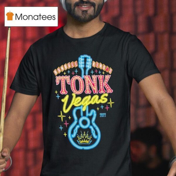 Randall King Tonk Vegas Guitar Neon T Shirt