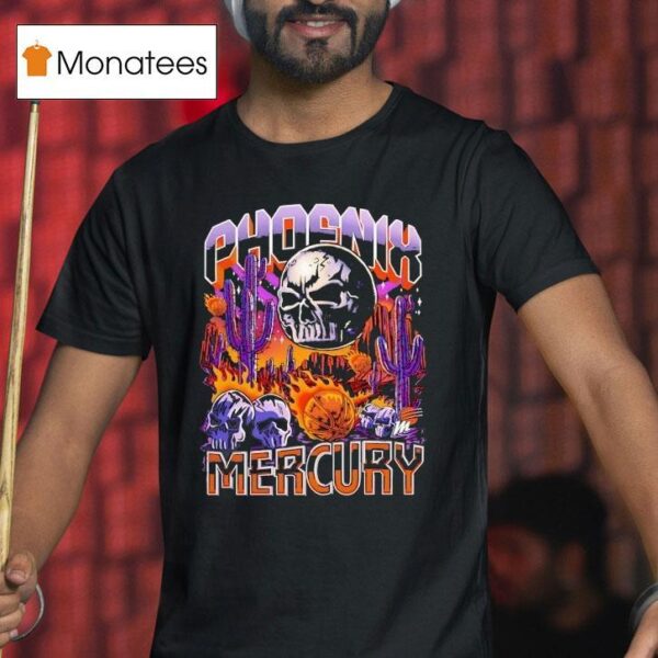 Skull Phoenix Mercury Basketball Horror T Shirt