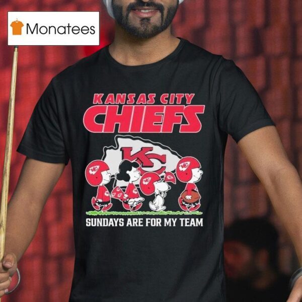 Snoopy Charlie Brown And Lucy The Peanuts Kansas City Chiefs Sunday Is For My Team T Shirt